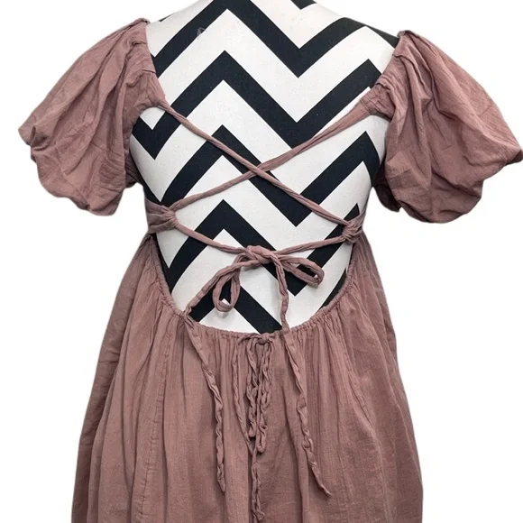 Free People Boho Gauze 100% Cotton Sz XS Coquette Free-est Marina Mini Dress - Picture 8 of 15